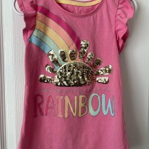 Pink Rainbow Kids Shirt Size 5